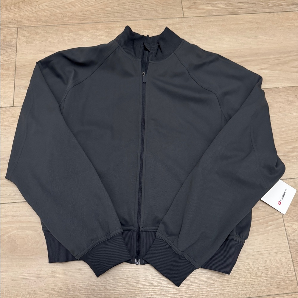 Lulu Wunder Train Track Jacket, dark grey, NWT, size 6
